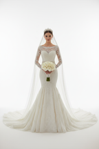 NIL-137 Soft Ivory Mermaid Wedding Dress
