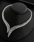 NNC-001 | Marquise Fringe V-Necklace Zircon
