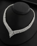 G21-AKS-004 Marquise Leaf V-Necklace Zircon