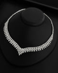 G21-AKS-005 Spike Snowflake Mixed Zircon V-Necklace