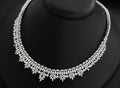 G21-AKS-011 Baguette Round Zircon V-Necklace