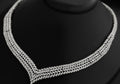 NNC-012 | Marquise Leaf Fringe Collar Zircon Necklace