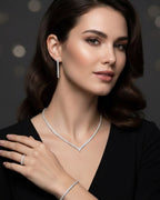 NNC-027 | لؤلؤ & كريستال Bead للعرائس Set Necklace