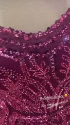 G21-118 Burgundy Sheath Lace Engagement Dress