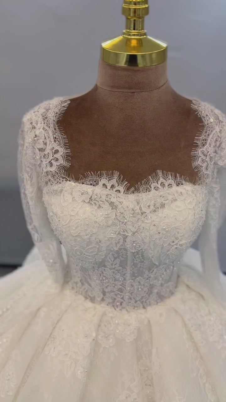 G21-039A - Ivory Embellished Ball Gown Wedding Dress
