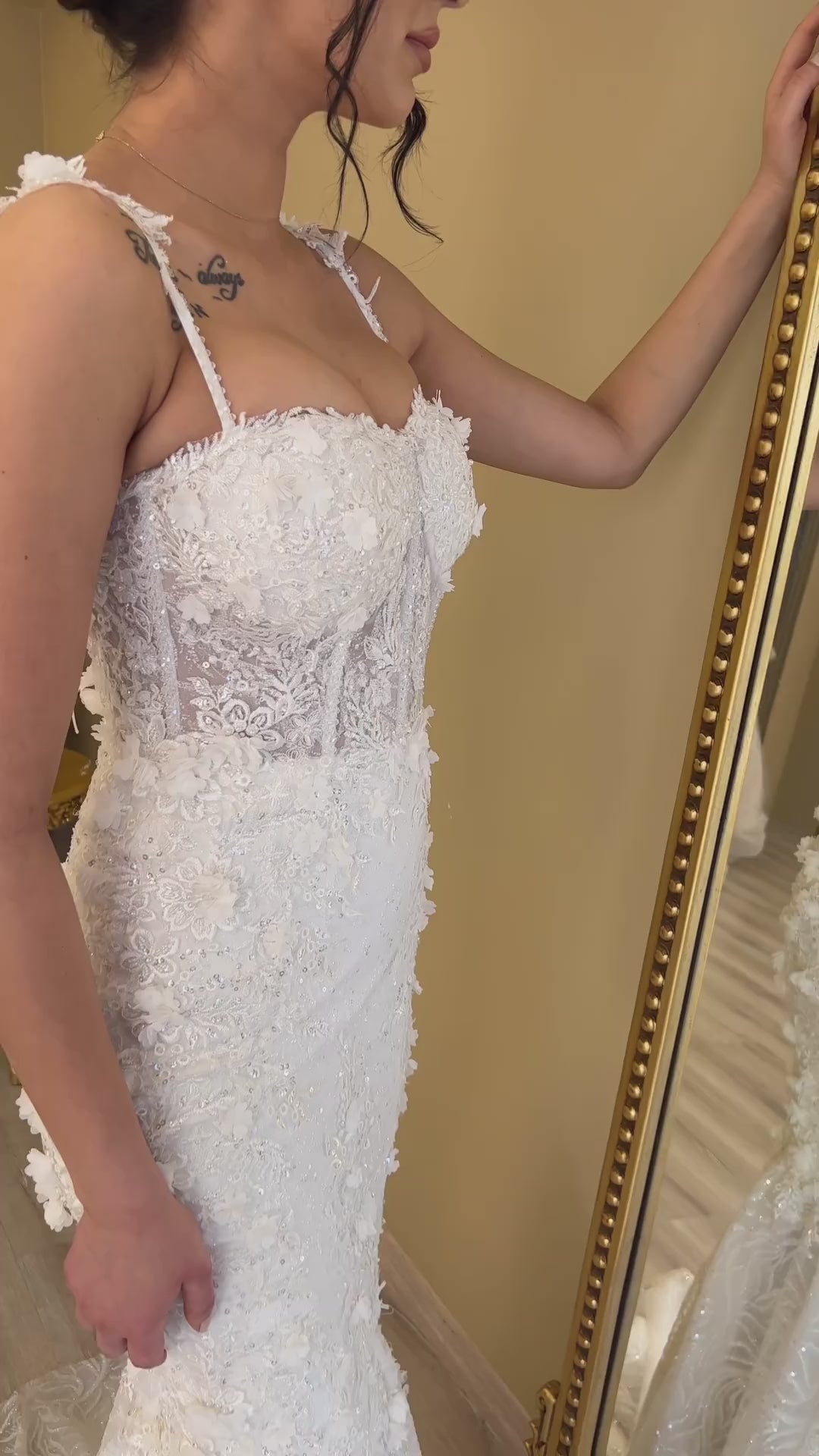 G21-102A - Ivory Beaded Lace Ball Gown Wedding Dress