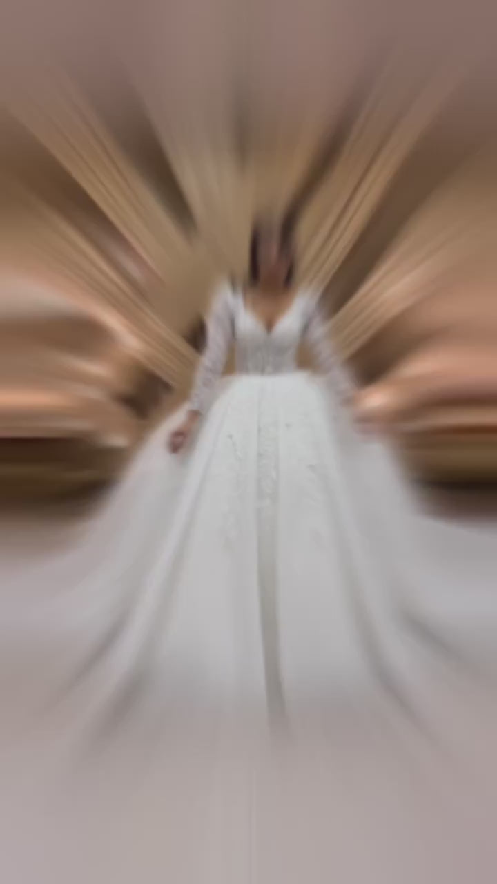 G21-127A - Ivory Embellished Ball Gown Wedding Dress - closer look
