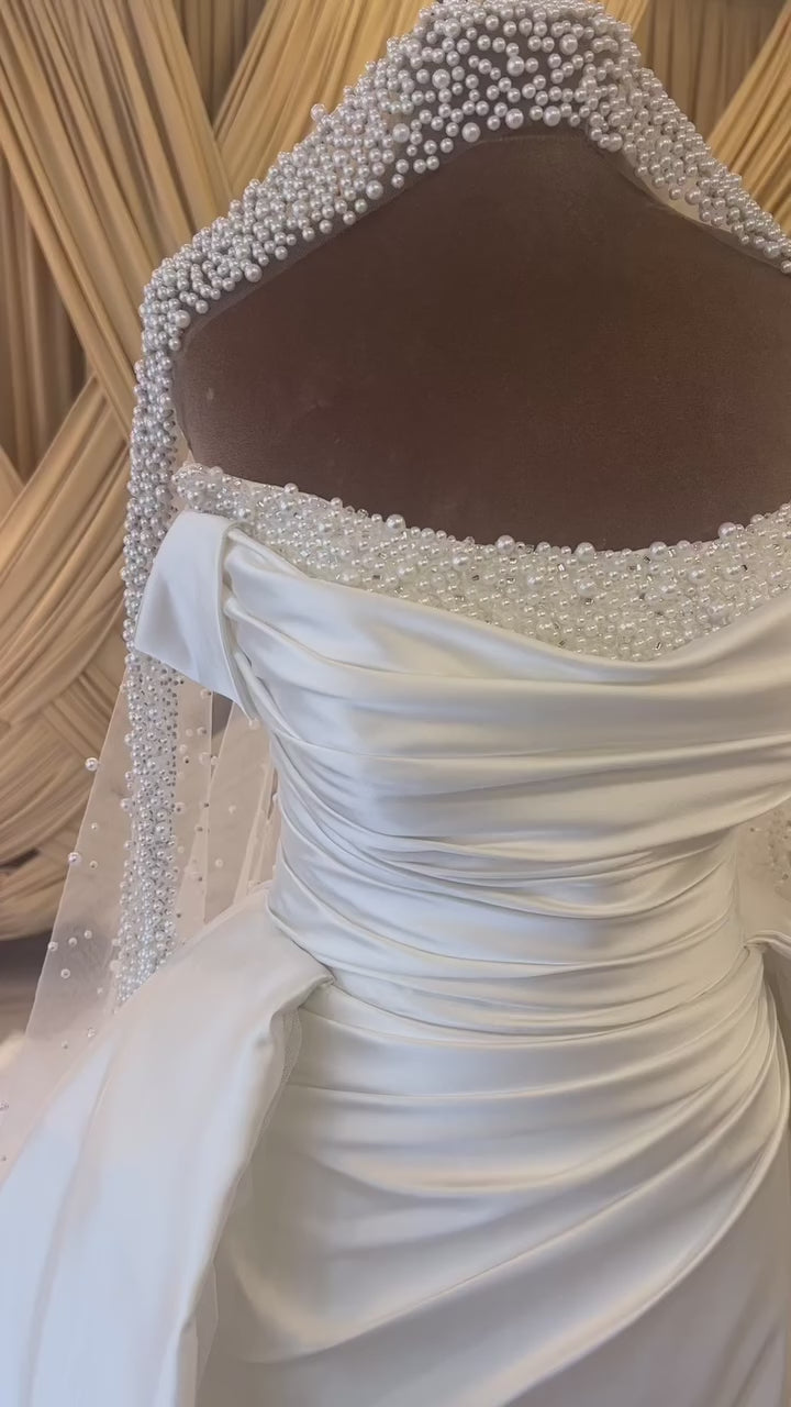 G21-062A - Champagne Lace Ball Gown Wedding Dress