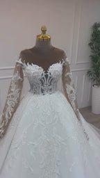 G21-041A - Ivory Elegant Ball Gown Wedding Dress