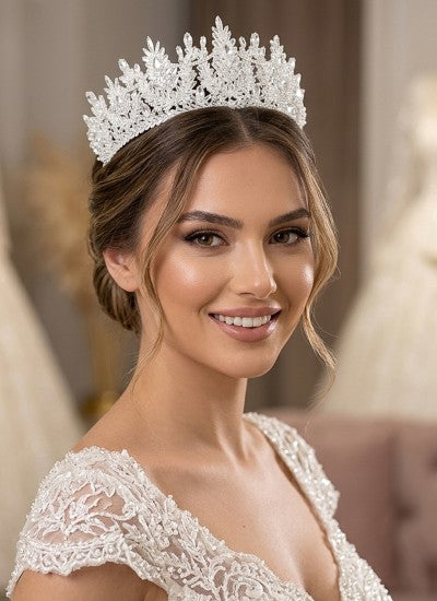 G21-AKS-065 SABORZITA-INTAGETA | Sabar Medium Pearl & Zircon Bridal Crown
