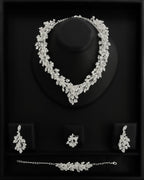 NNC-029 | Unea Zircon Stone & Κρύσταλλο Bead μαργαριτάρι Detail Set Necklace