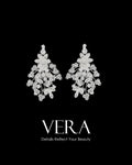G21-AKS-035 Vera Zircon Stone & Crystal Bead Earrings