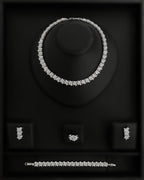 NNC-017 | Vue Zircon Stone & perla Detail Set Necklace
